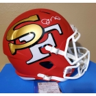 Joe Montana signed 49ers Full Size Amp Replica Football Helmet 